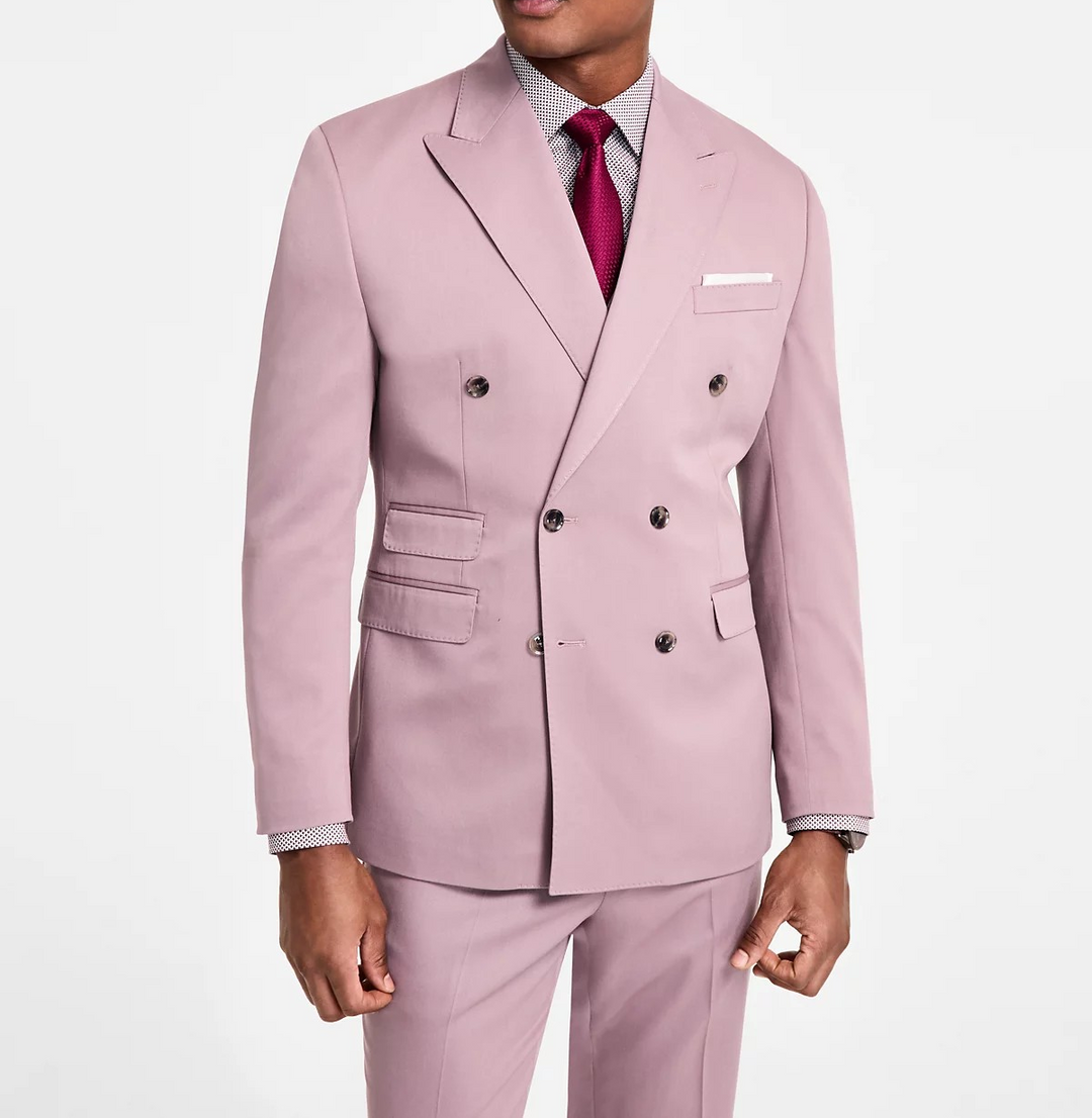 Tayion Collection Men's Classic Fit Double-Breasted Suit Jacket MSRP $360