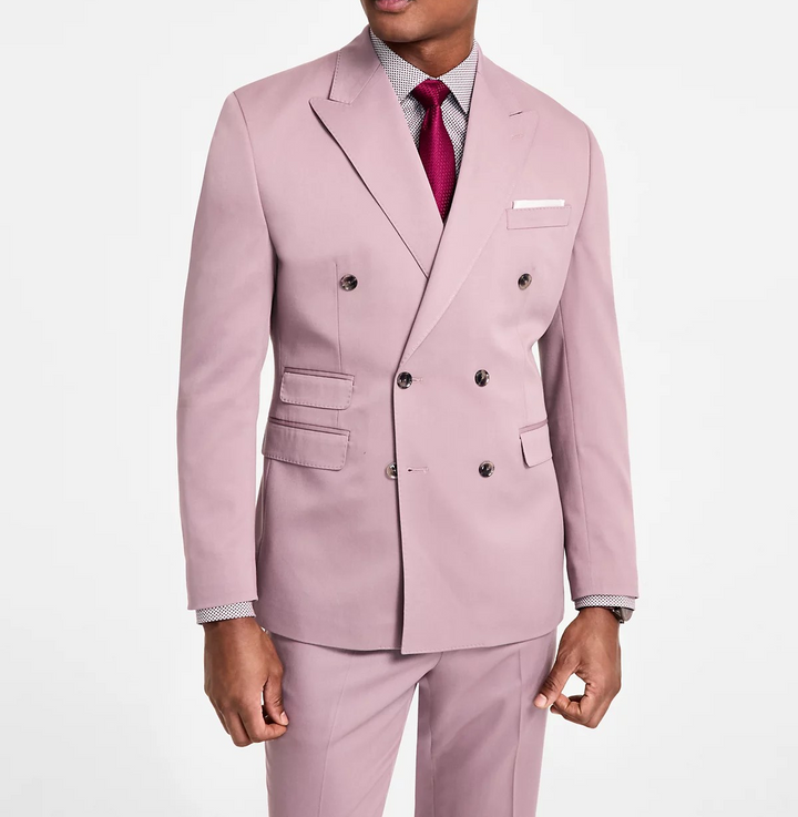 Tayion Collection Men's Classic Fit Double-Breasted Suit Jacket MSRP $360