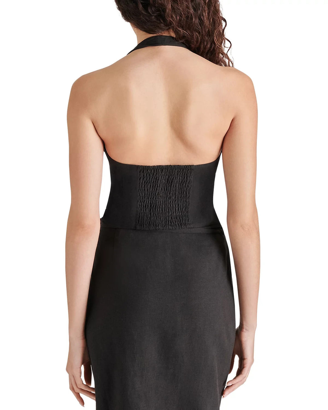 STEVE MADDEN Wolfe Suit Vest Inspired Linen Halter Top MSRP $69