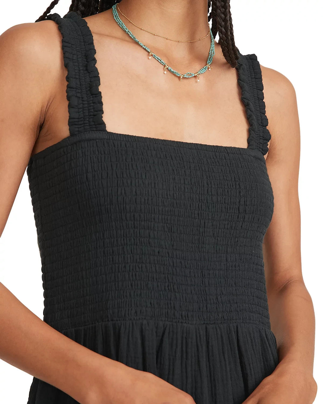 Marine Layer Selene Smocked Maxi Dress MSRP $128