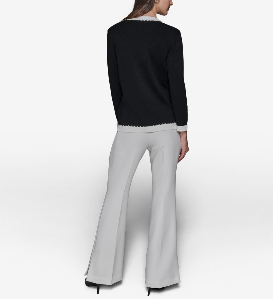 KARL LAGERFELD PARIS Women's High-Waisted Flare-Leg Pants MSRP $119