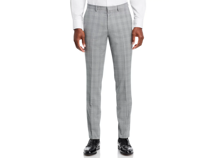 HUGO Hesten Plaid Wool Extra Slim Fit Suit Pants MSRP $198