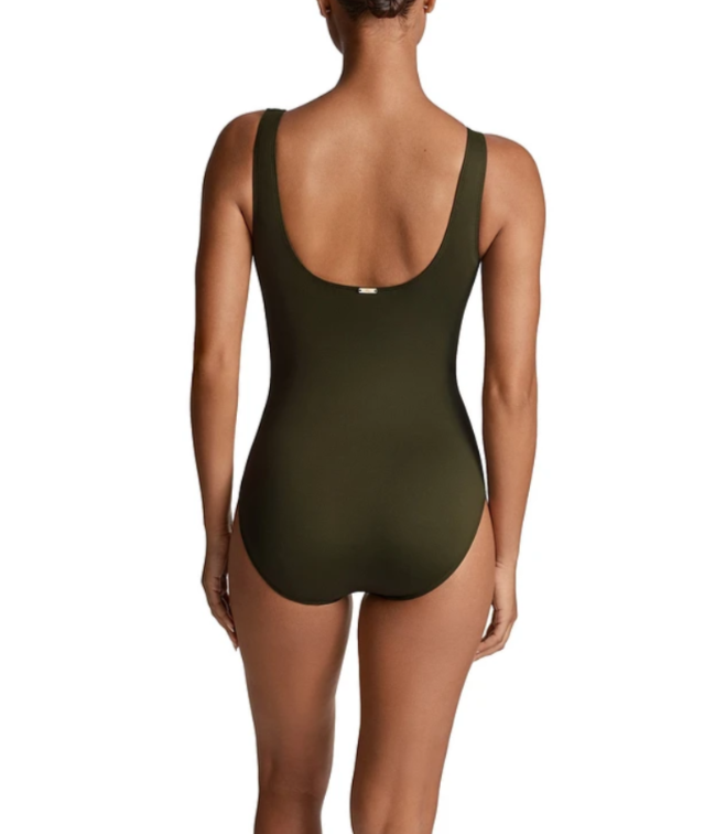 Lauren Ralph Lauren Ring Over The Shoulder Tummy Control One Piece Swimsuit $145