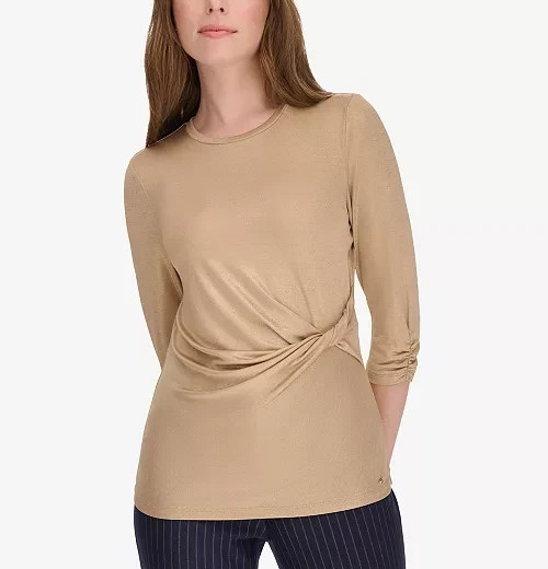 Tommy Hilfiger Faux-Wrap Top  MSRP $69