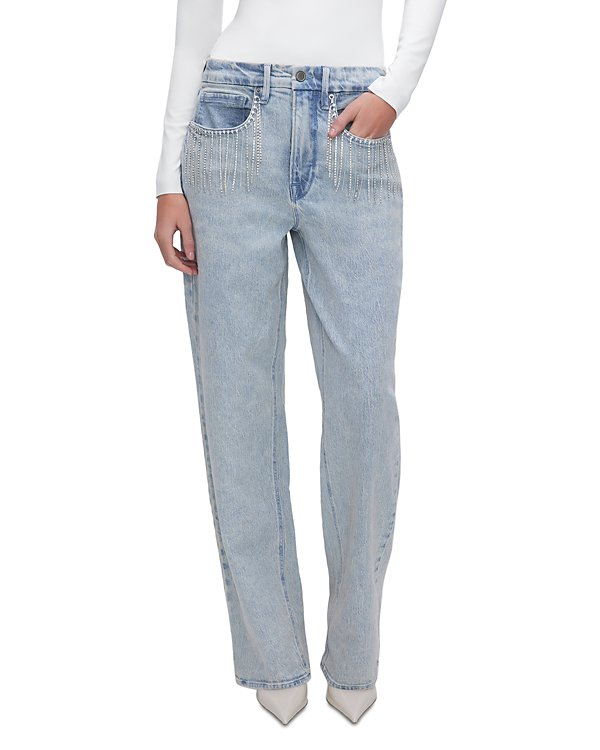 Good American Good '90s High Rise Straight Jeans in I588 MSRP $179