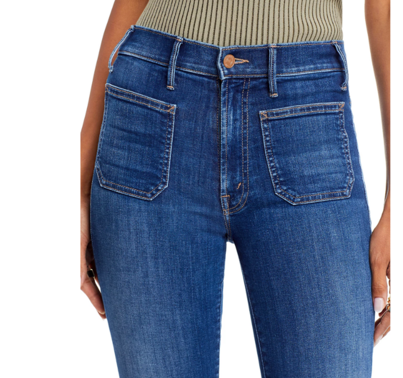 MOTHER The Patch Pocket Insider High Rise Jeans MSRP $258