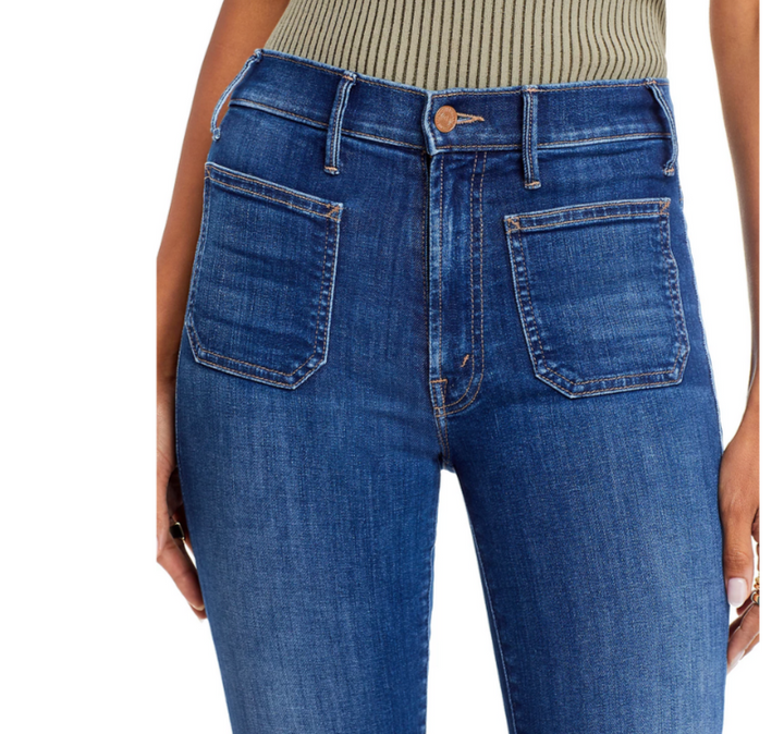 MOTHER The Patch Pocket Insider High Rise Jeans MSRP $258
