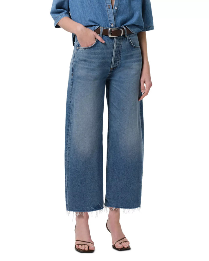 Citizens of Humanity Ayla Raw Hem High Rise Crop Jeans MSRP $258