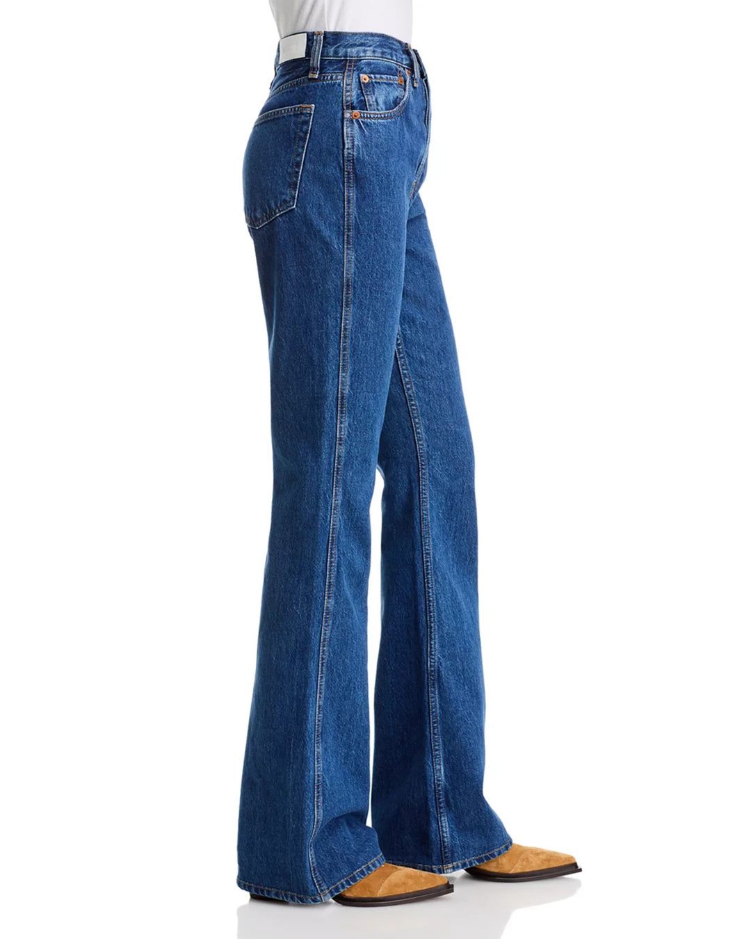 RE/DONE The Riding High Rise Long Bootcut Jeans MSRP $295