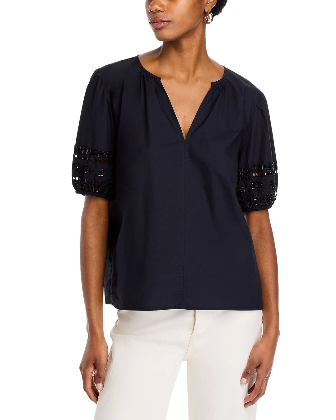 Velvet by Graham & Spencer Martha Puff Sleeve Top MSRP $207