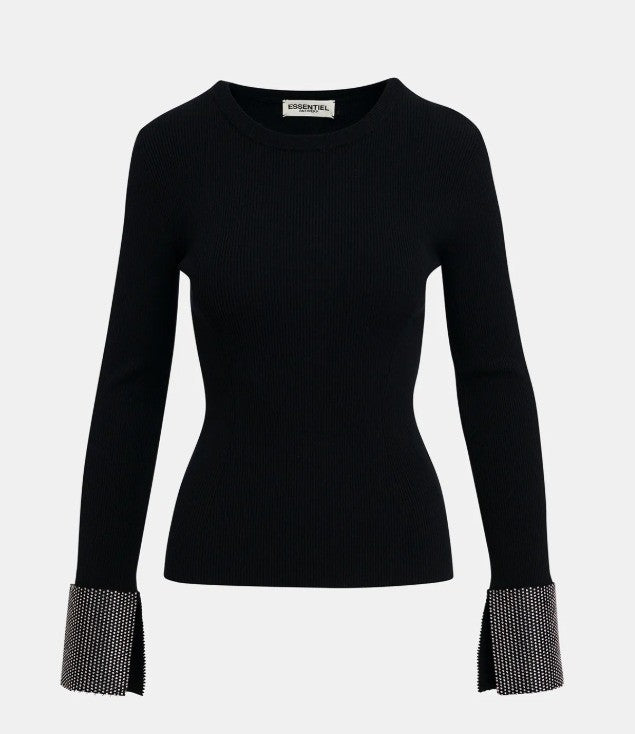Essentiel Antwerp Embellished Cuff Top MSRP $250