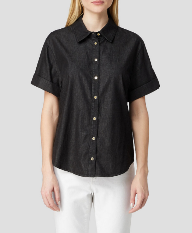 MICHAEL Michael Kors Chambray Button-Front Top MSRP $110