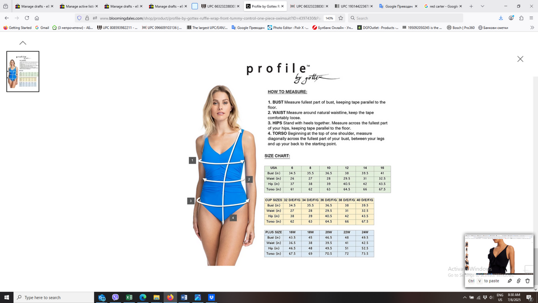 Profile by Gottex Ruffle Wrap Front Tummy Control One Piece Swimsuit MSRP $128