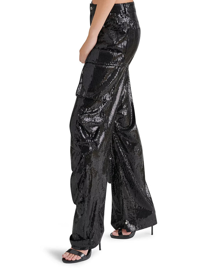 STEVE MADDEN Duo Sequin Cargo Pants MSRP $139