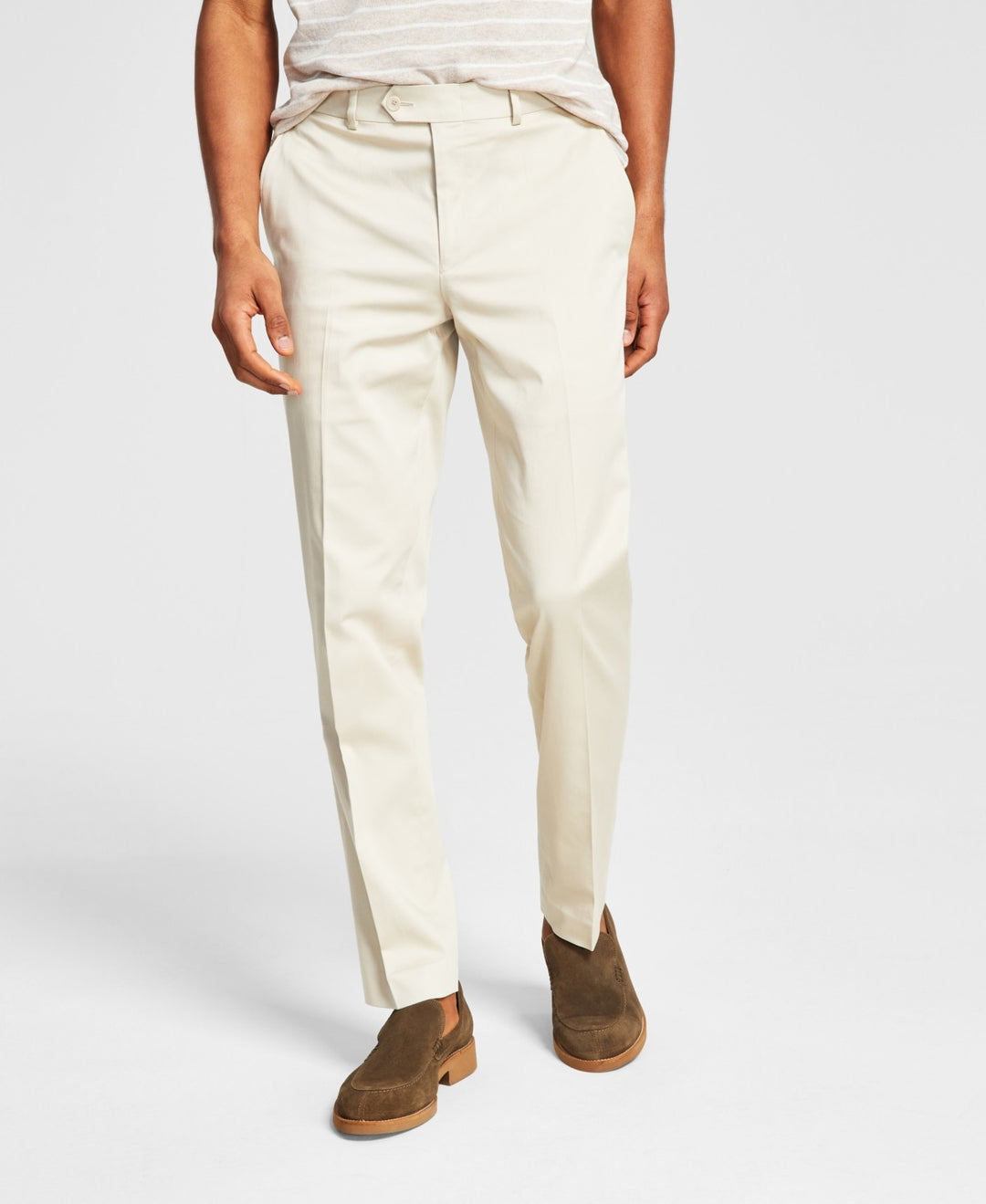 Bar III Slim-Fit Cotton Stretch Solid Suit Separate Pants MSRP $135
