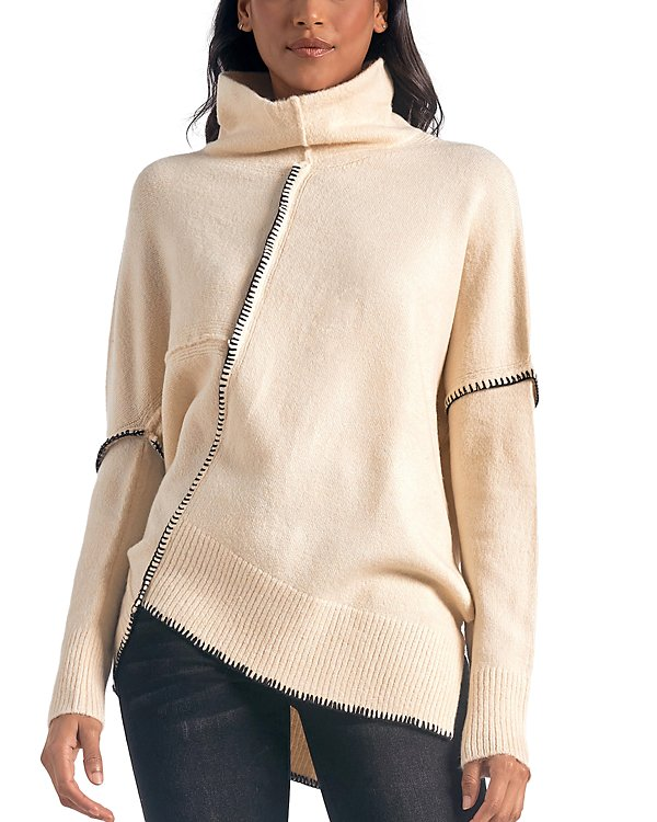 Elan Asymmetric Turtleneck Sweater MSRP $112