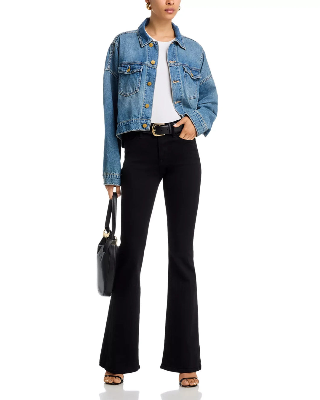 L'Agence Vianney Crop Denim Jacket MSRP $450