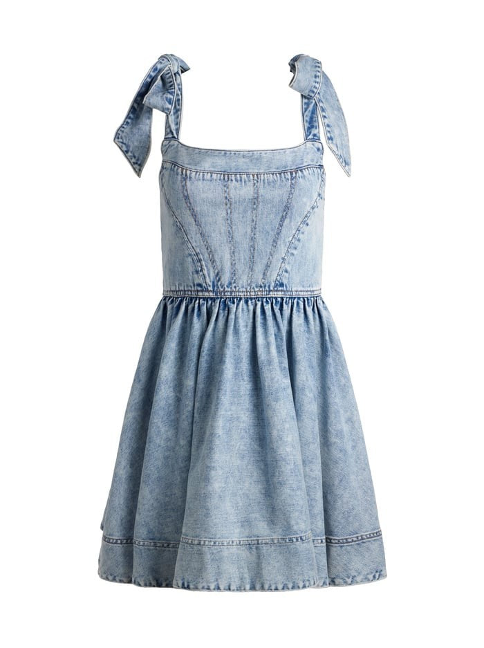 Alice and Olivia Amina Denim Dress MSRP $440