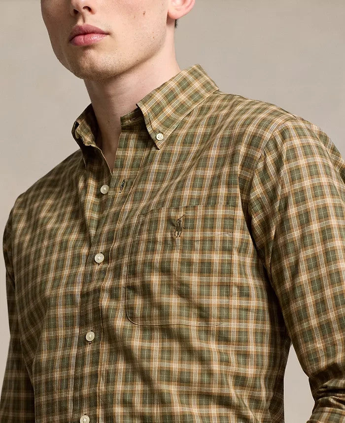 Polo Ralph Lauren Men's Classic-Fit Plaid Twill Shirt MSRP $125