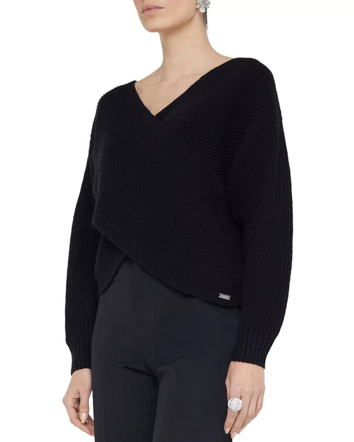 L'AGENCE Antonella V Neck Sweater MSRP $375