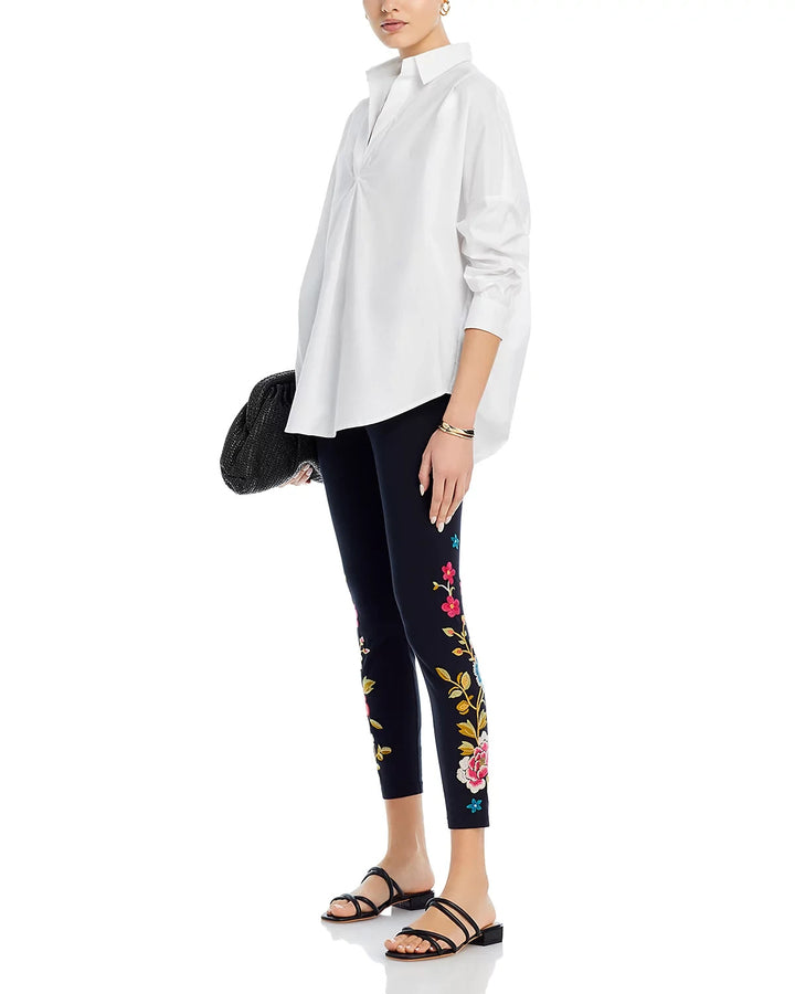 Johnny Was Celina Floral Embroidered Leggings MSRP $115