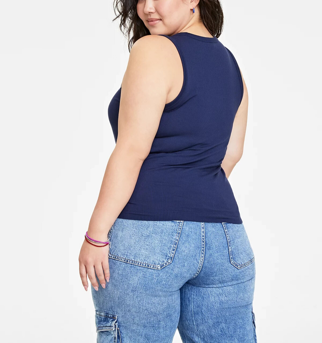 On 34th Plus Size Ribbed High-Neck Tank Top MSRP $19