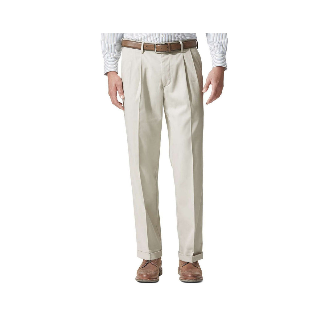 Dockers® Relaxed Fit Comfort Stretch Pleated Cuffed Khaki Pants MSRP $58