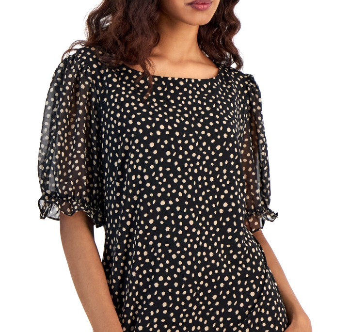 Connected Petite Short-Sleeve Round-Neck Sheath Dress MSRP $69