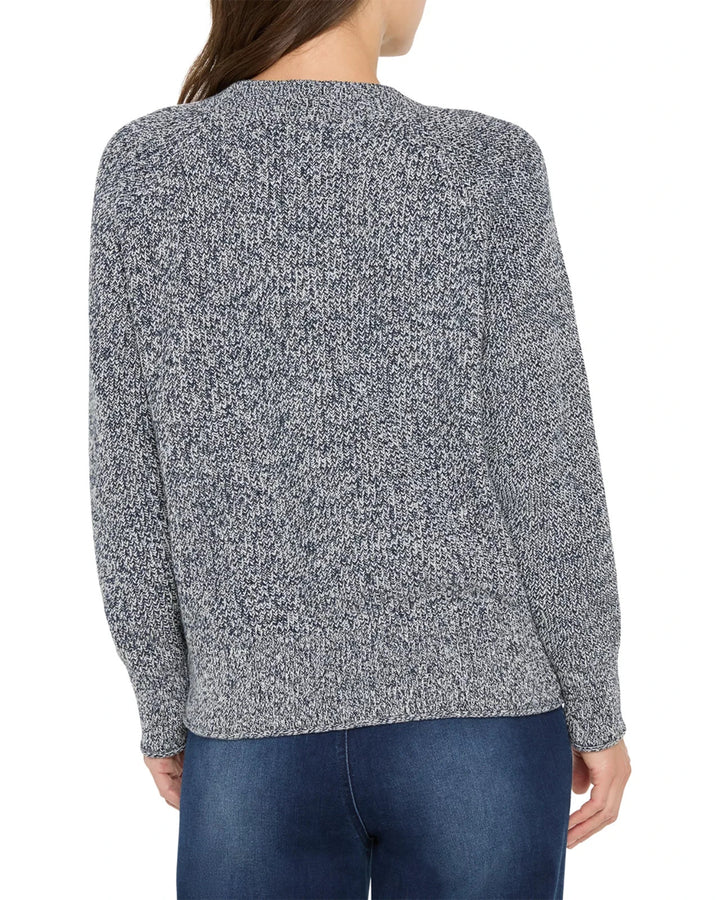 NIC+ZOE V-Neck Shaker Stitch Sweater MSRP $158