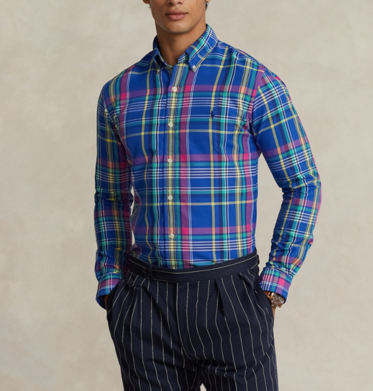 Polo Ralph Lauren  Classic-Fit Plaid Performance Shirt MSRP $138