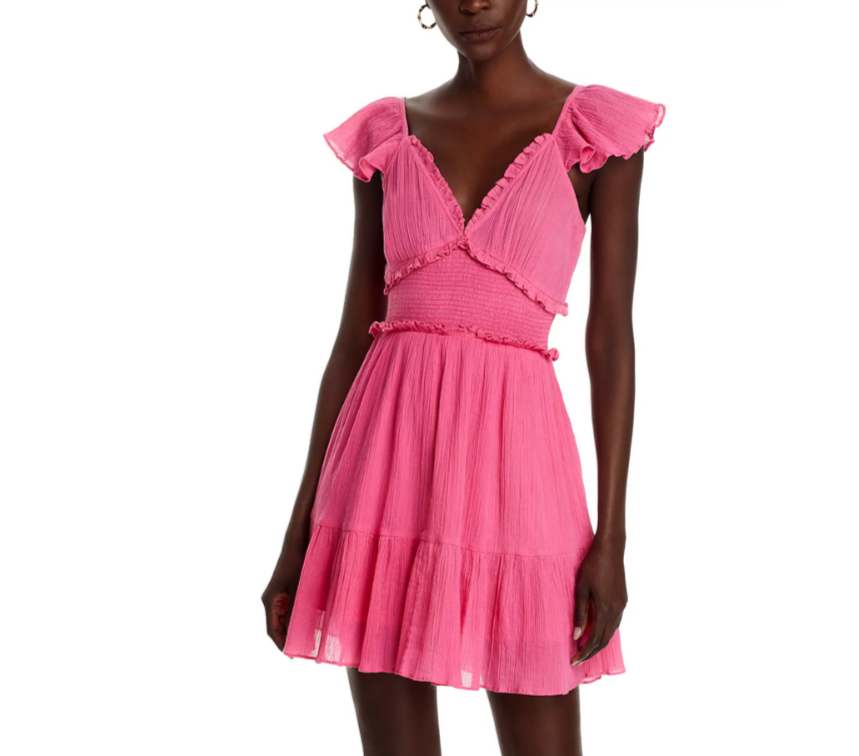 LoveShackFancy Ivella Flutter Sleeve Dress MSRP $275