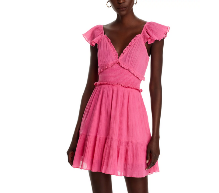 LoveShackFancy Ivella Flutter Sleeve Dress MSRP $275