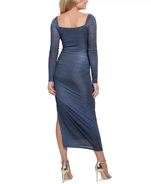 GUESS Long-Sleeve Sweetheart-Neck Maxi Dress MSRP $168