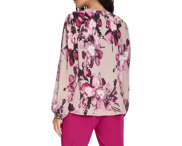 Calvin Klein Women's V-Neck Long-Sleeve Blouse  MSRP $99
