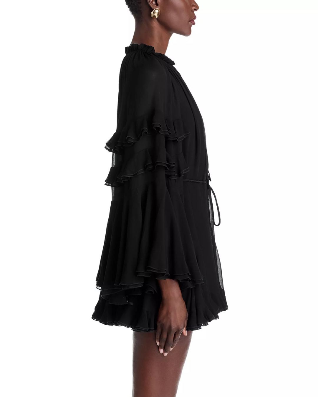 Alice and Olivia Adaline Gathered Tie Waist Mini Dress MSRP $695