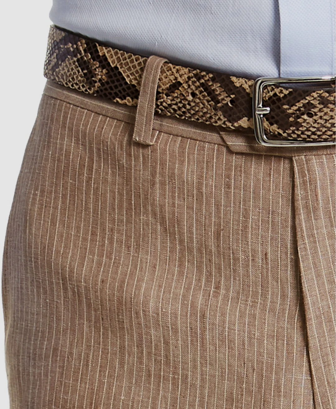 Bar III Men's Slim-Fit Tan Pinstripe Linen Suit Separate Pants MSRP $135