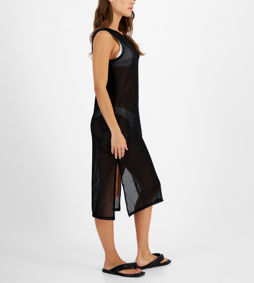 Miken Juniors' Low-Back Midi Dress Swim Cover-Up MSRP $38