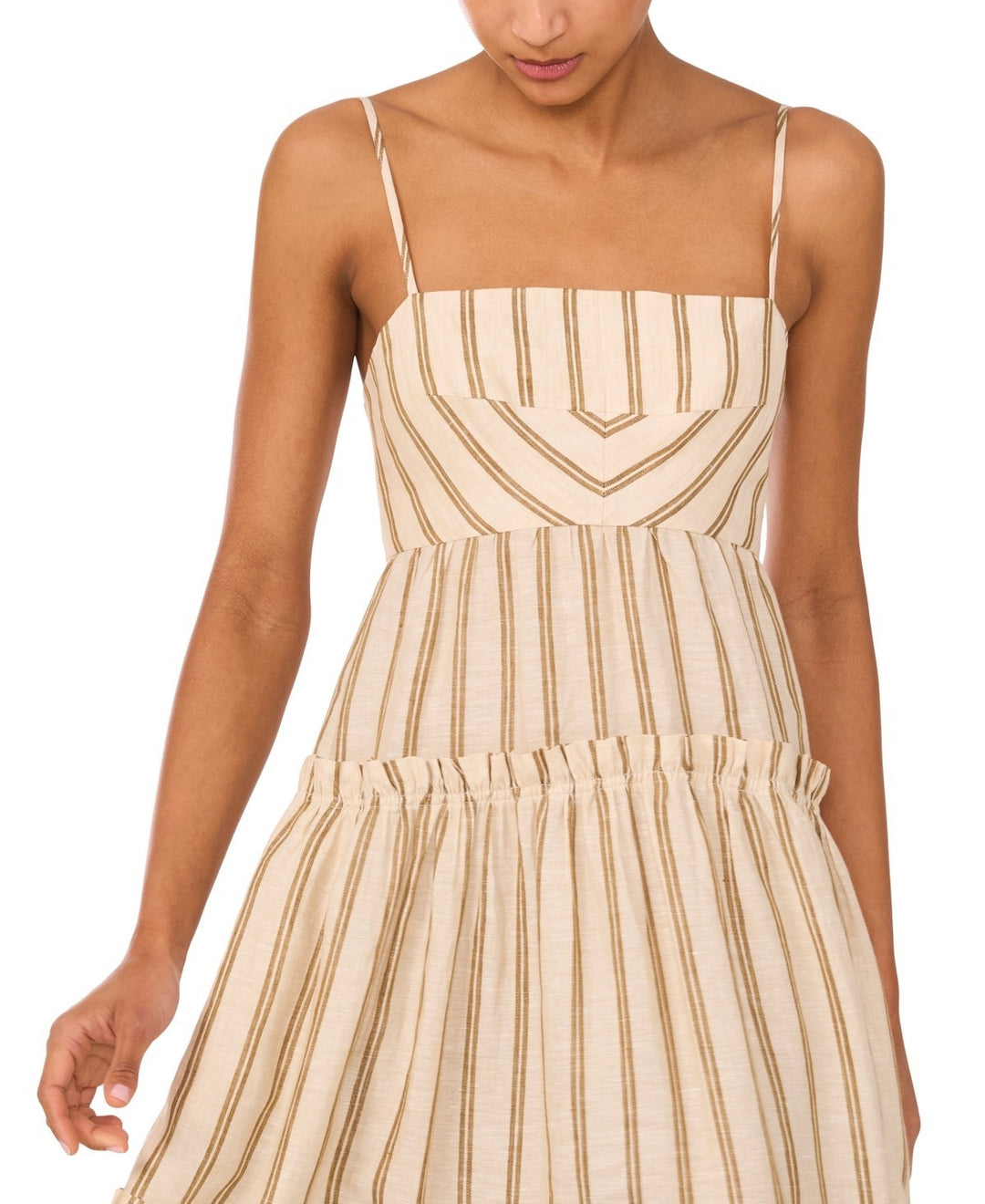 1.STATE Women's Square-Neck Tiered Maxi Dress MSRP $109
