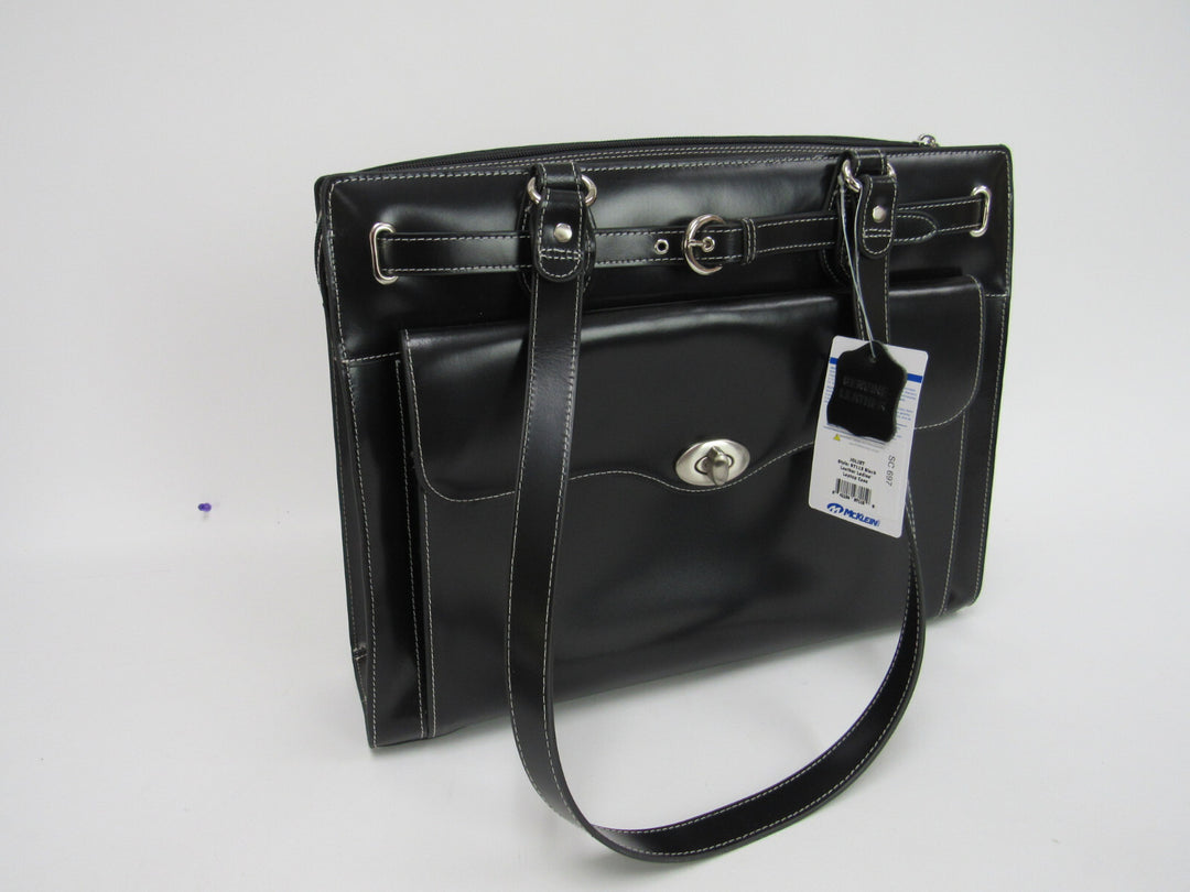 McKlein USA Joliet Black Leather Tote MSRP $440