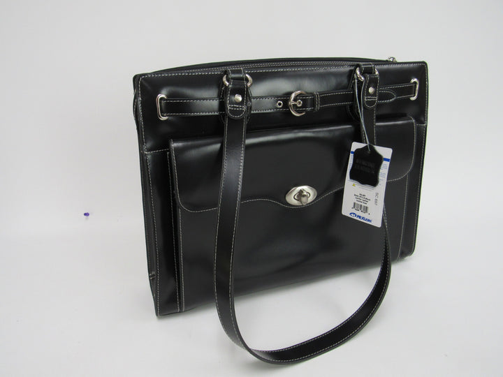 McKlein USA Joliet Black Leather Tote MSRP $440