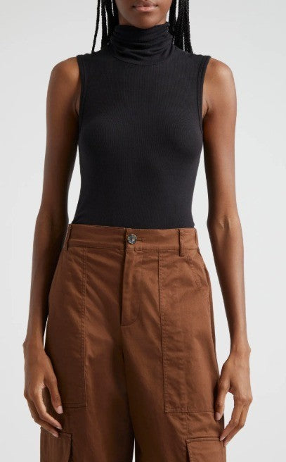 Atm Anthony Thomas Melillo Rib Knit Turtle Neck Vest MSRP $195