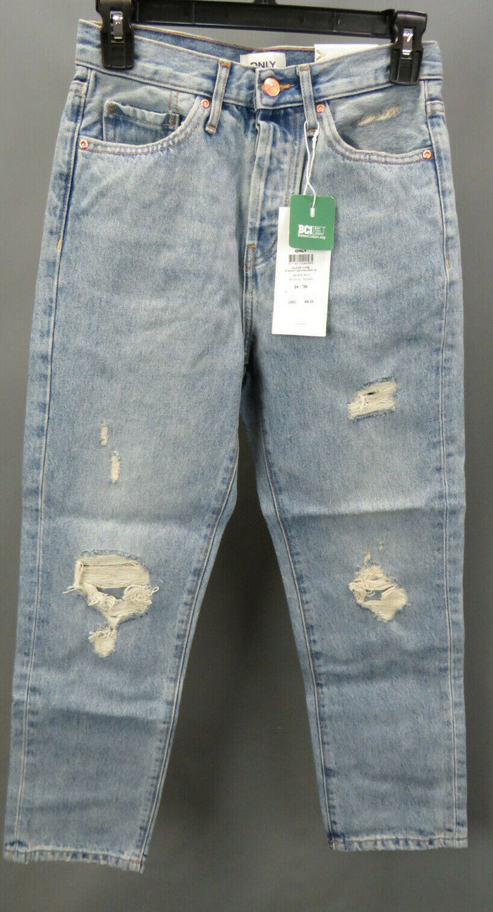 ONLY Ripped High Waist Straight Jeans $69