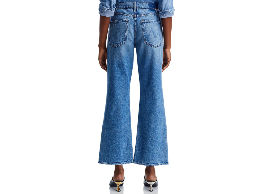 MOTHER The Bookie Flooded Wide Leg Jeans