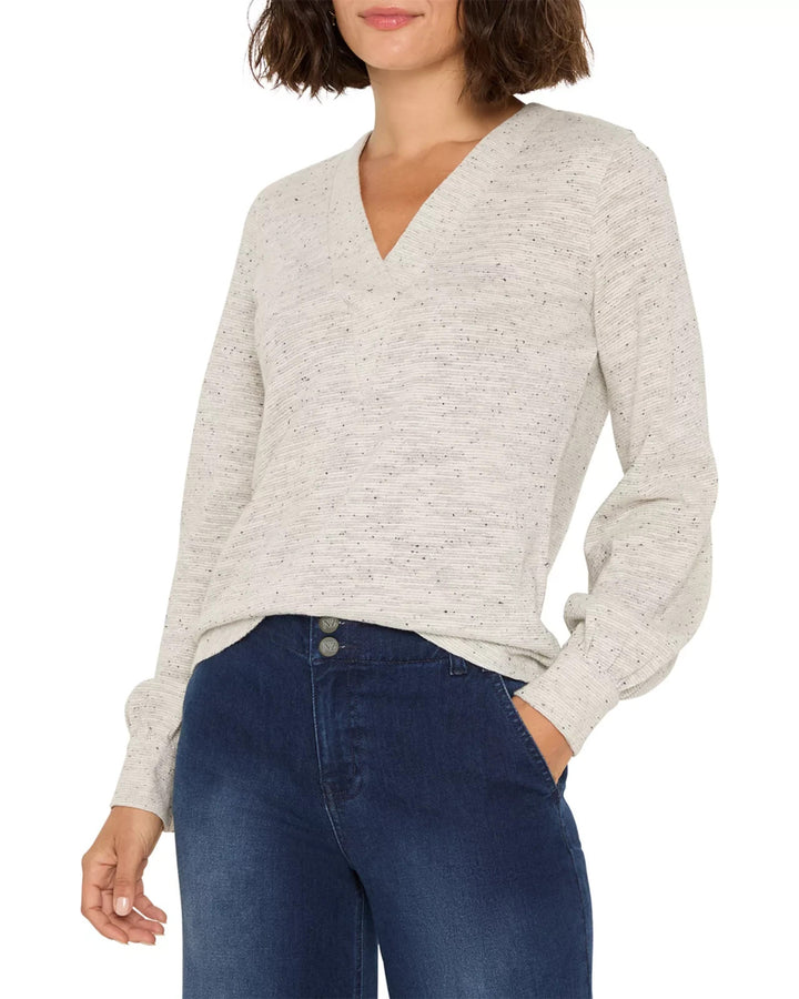 NIC+ZOE Downtown Sparkle Nep Knit Sweater MSRP $138