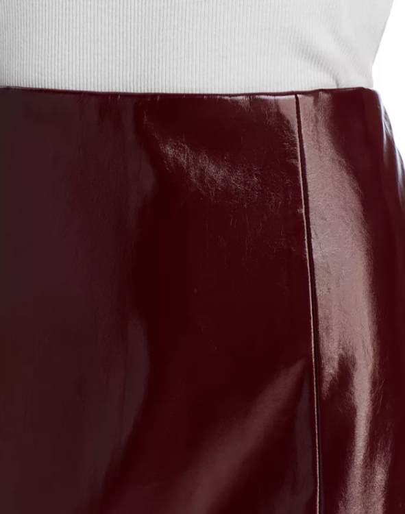 Ronny Kobo Knox Faux Leather Skirt MSRP $328