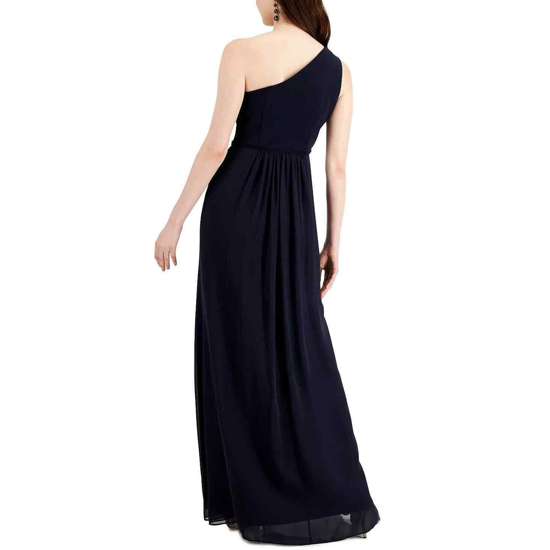 Adrianna Papell One-Shoulder Chiffon Gown MSRP $139