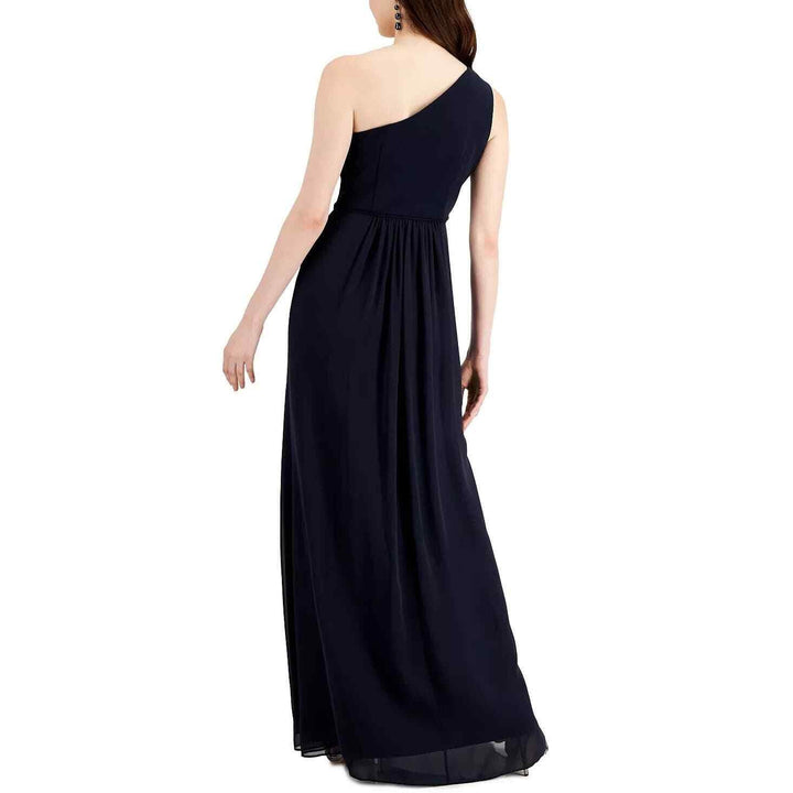 Adrianna Papell One-Shoulder Chiffon Gown MSRP $139