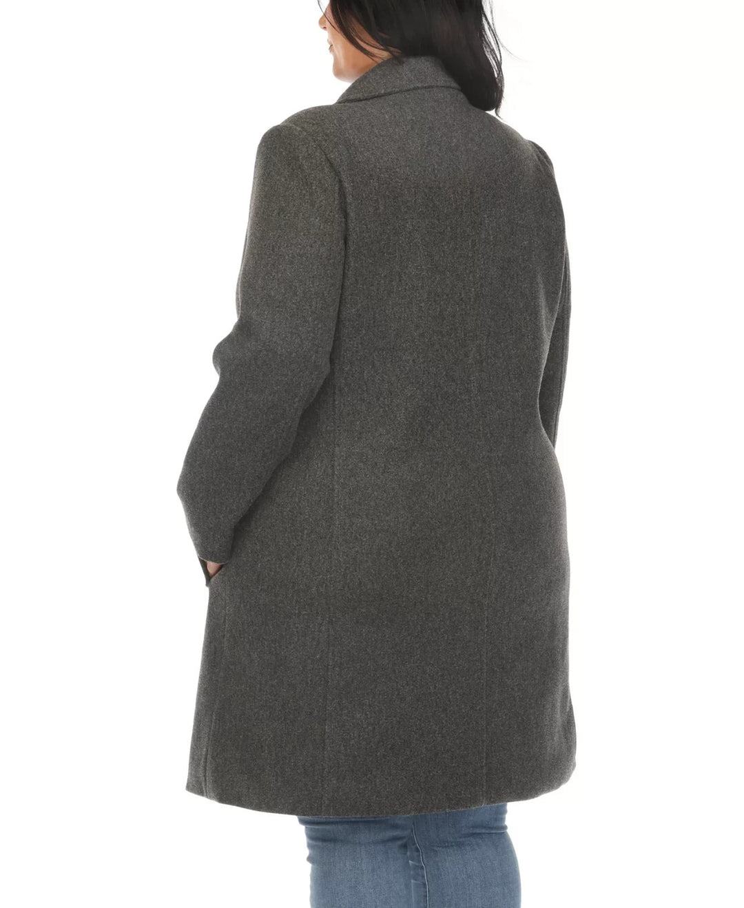 White Mark Plus Size Classic Walker Coat MSRP $148