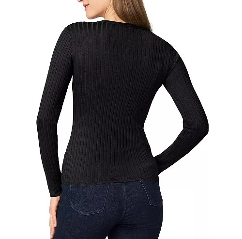 Melissa Paige Women's Ribbed Scoop-Neck Sweater MSRP $46.50