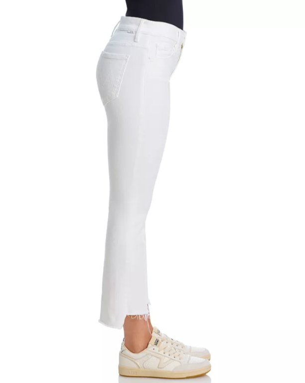 MOTHER Lil Insider Mid Rise Crop Step Fray Jeans MSRP $228